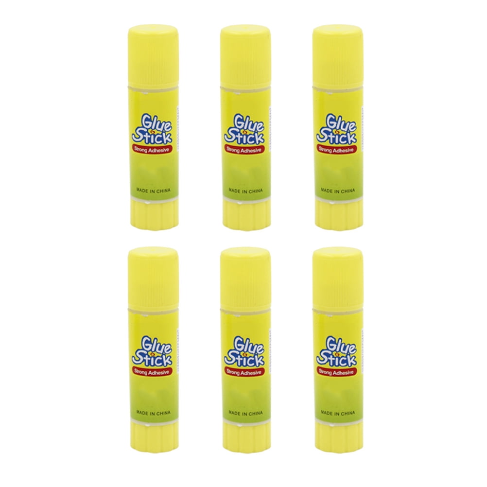 LEORX 12pcs Strong Adhesive Glue Sticks for Students Yellow Color Practical Stationery Supplies 9g Each