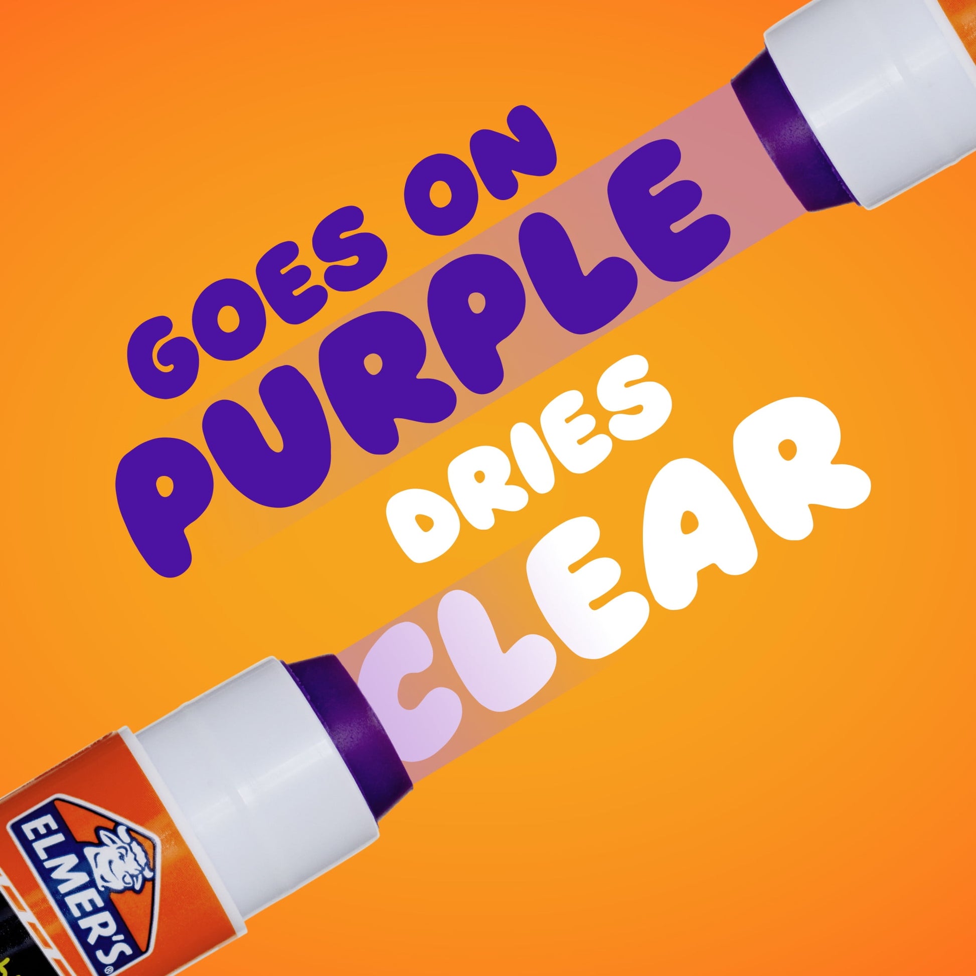NEW Elmer's Write-On Label Disappearing Purple Giant School Glue Sticks, Washable, Classroom Essential, 30 Count