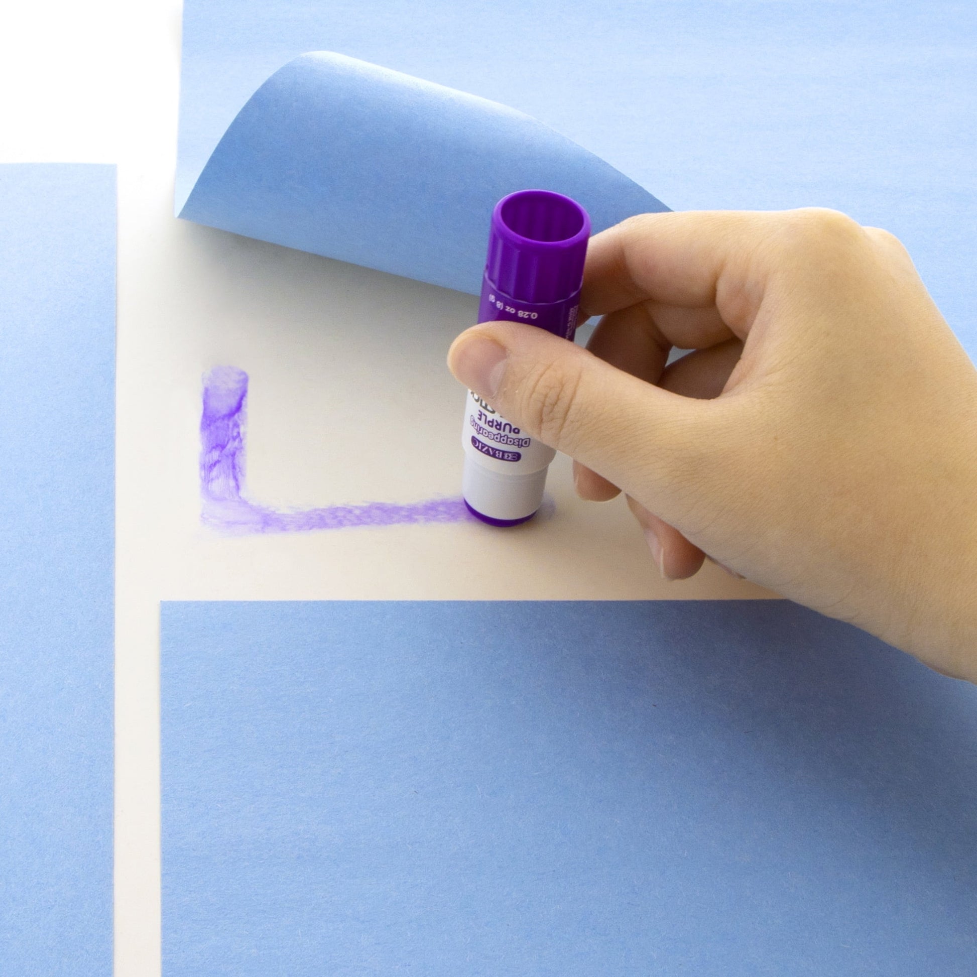 BAZIC Washable Disappearing Purple Glue Stick 8g Acid Free Glue Sticks, 12-count