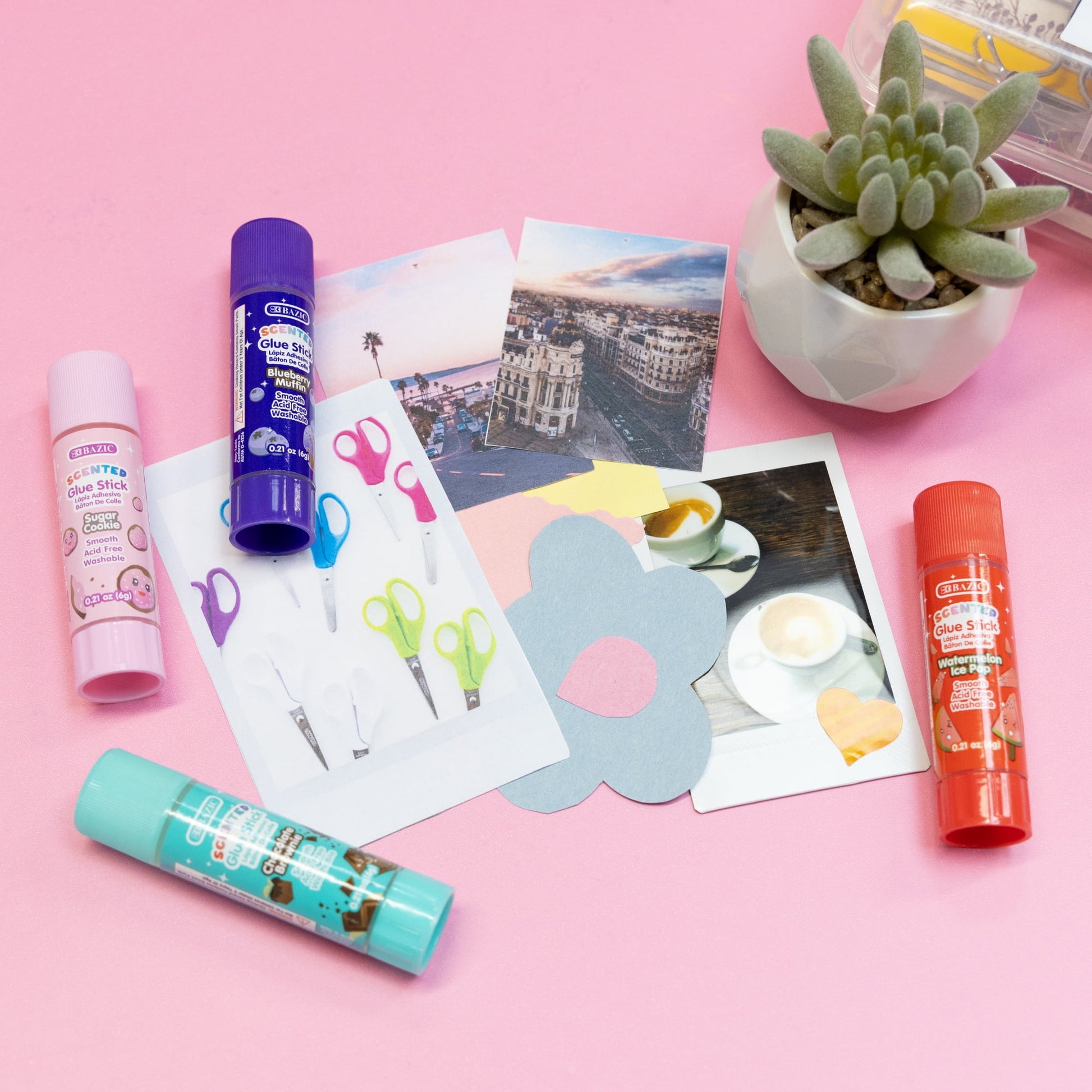 Bazic 2056 0.21 oz 4 Washable Scented Glue Stick