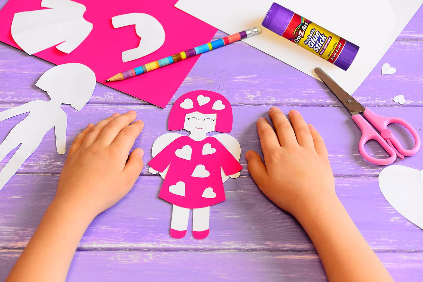 Cra-Z-Art Washable Glue Sticks, Disappearing Purple, 6 Count, Total Weight 1.29oz