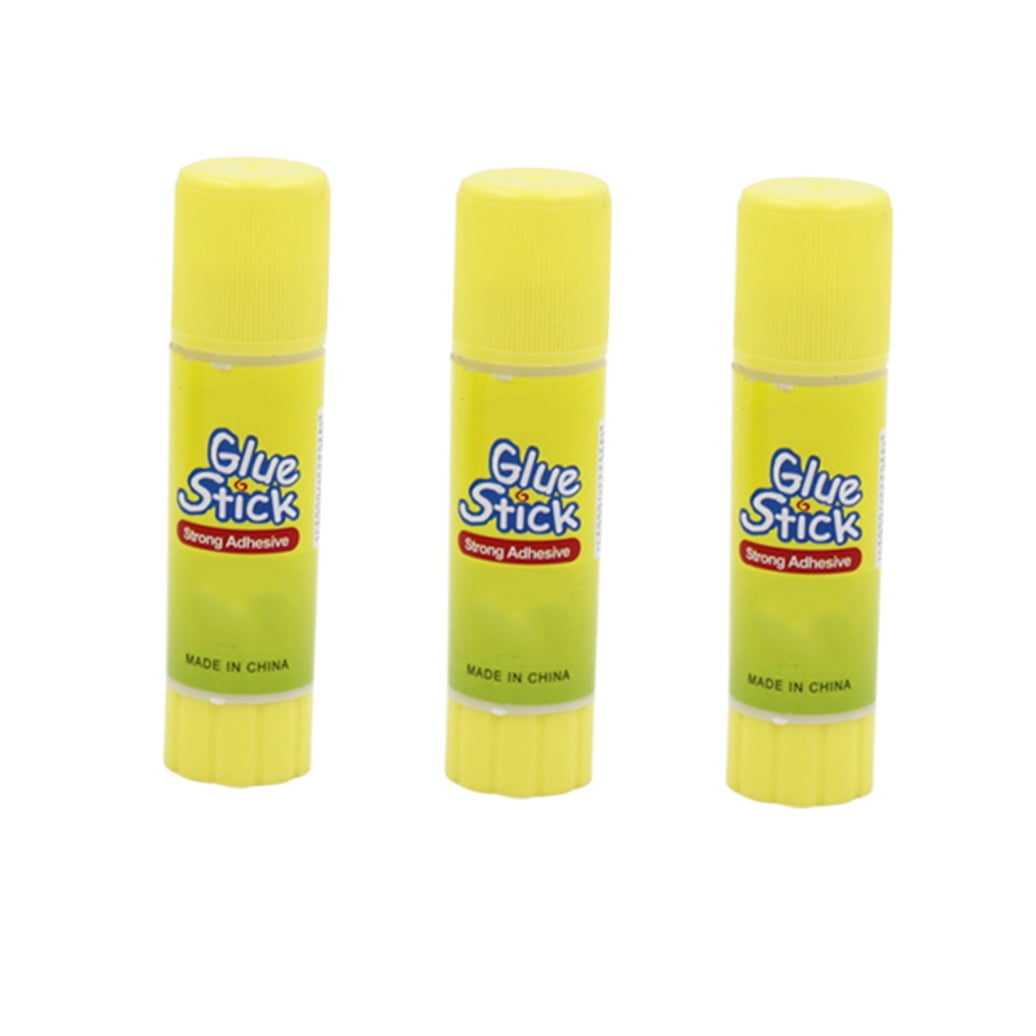 LEORX 12pcs Strong Adhesive Glue Sticks for Students Yellow Color Practical Stationery Supplies 9g Each