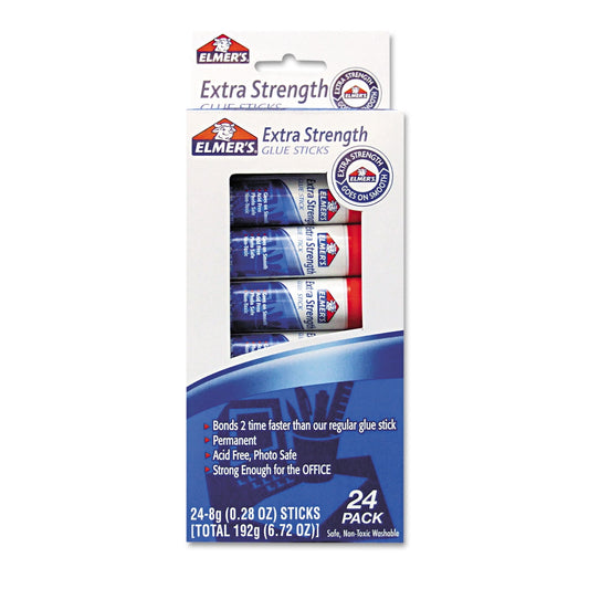 Elmer's Extra-Strength Office Glue Sticks, 0.28 Oz, 24 Ct