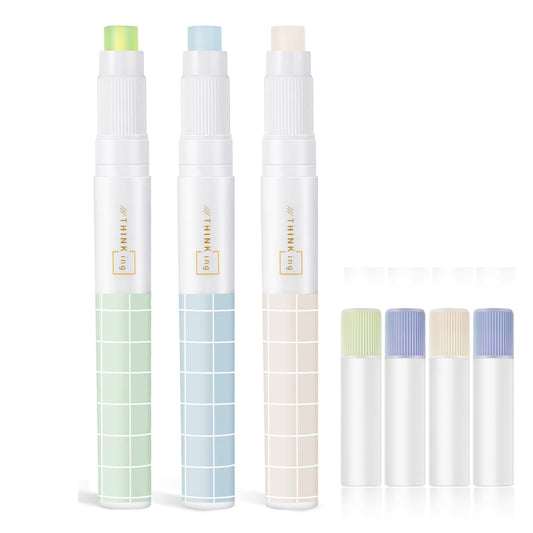 Ljxge White Grid Design Glue Stick Refills, Precision Tip Replacement Cartridges for Paper Crafts,Scrapbooking & DIY Projects, Compatible with Standard Glue Applicators, Smooth & No Mess