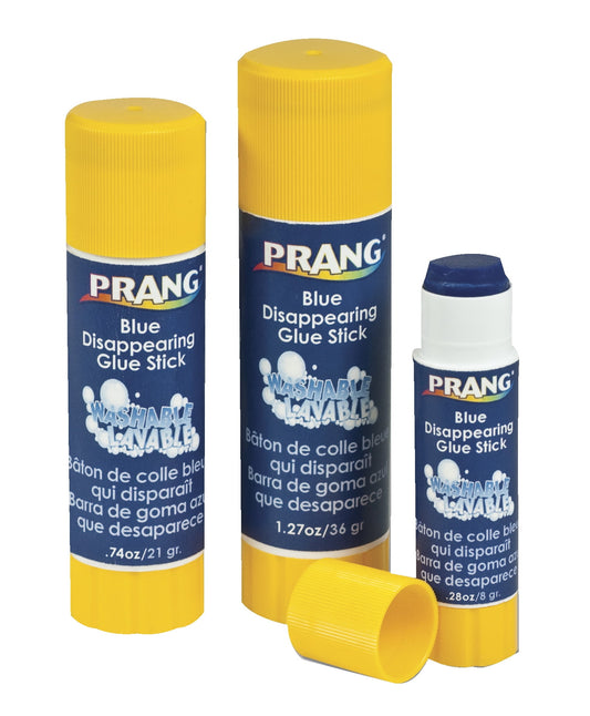 Prang Non-Toxic Odorless Washable Glue Stick, 1.27 oz, Blue and Dries Clear