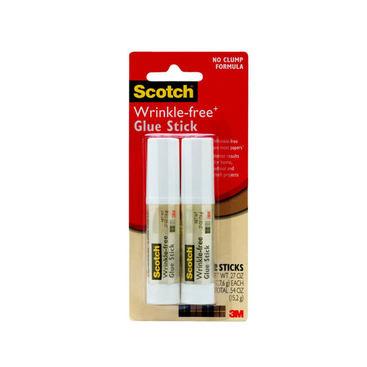 Scotch Wrinkle-Free Glue Sticks, No Clump Formula, 2/Pkg, .54 oz Total