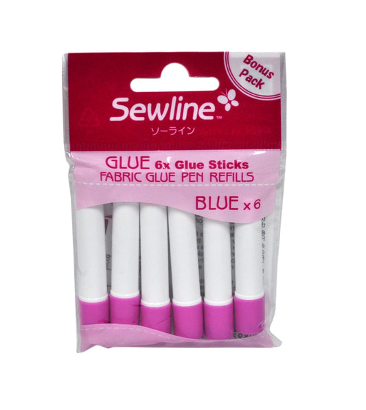 Sewline Water Soluble Glue Refill Blue 6 Pack