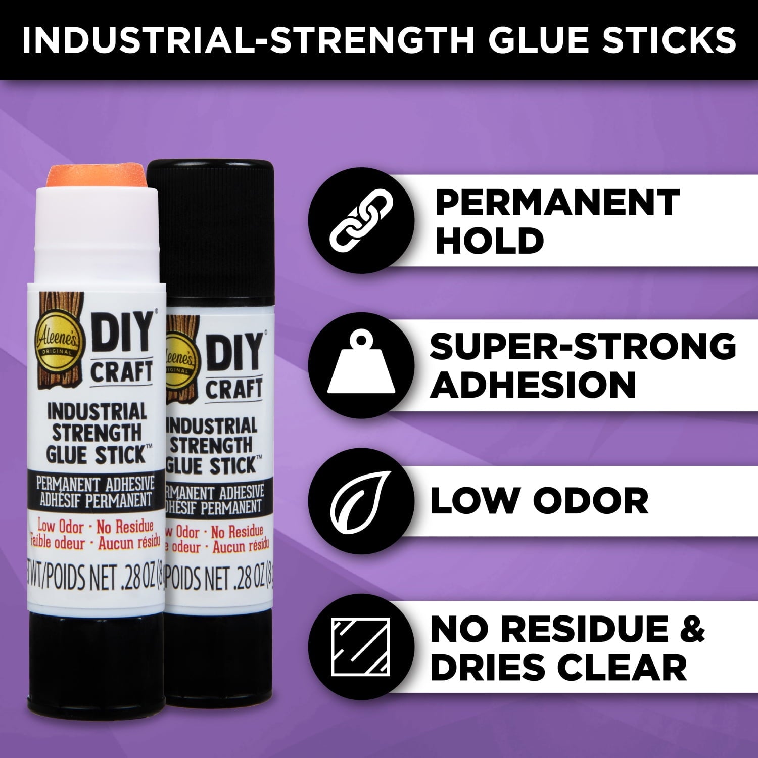 (3 pack) Aleene’s DIY Craft Industrial Strength Glue Sticks, 2 - .28 oz