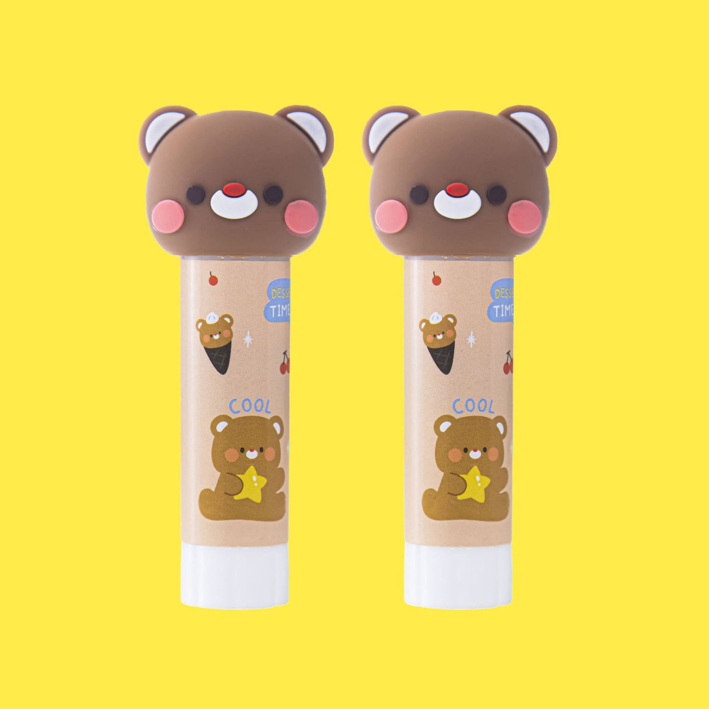 Cute Animal Shaped Glue Stick，Solid Glue， Yxwen 1*Glue Stick De Pegamento Transparente Permanente 0.29 Oz Paquete De 1 Brown Bear