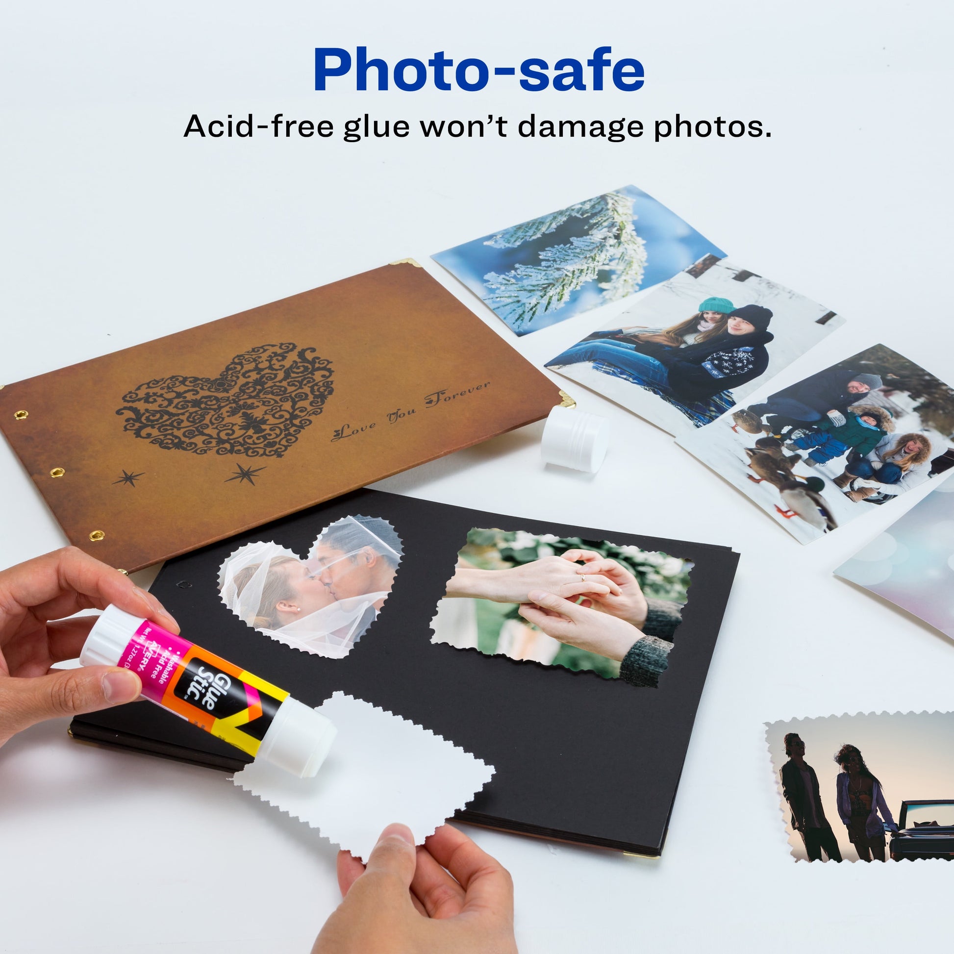 Avery Glue Stic, White Glue Sticks, 1.27 oz, 6 Total (98073)