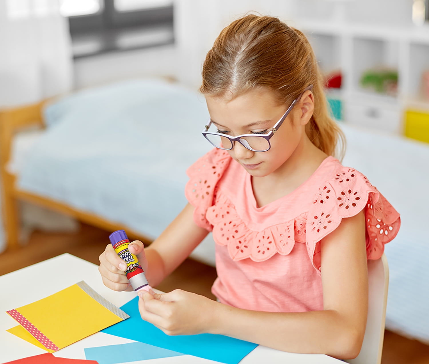 Cra-Z-Art Washable Glue Sticks, Disappearing Purple, 6 Count, Total Weight 1.29oz