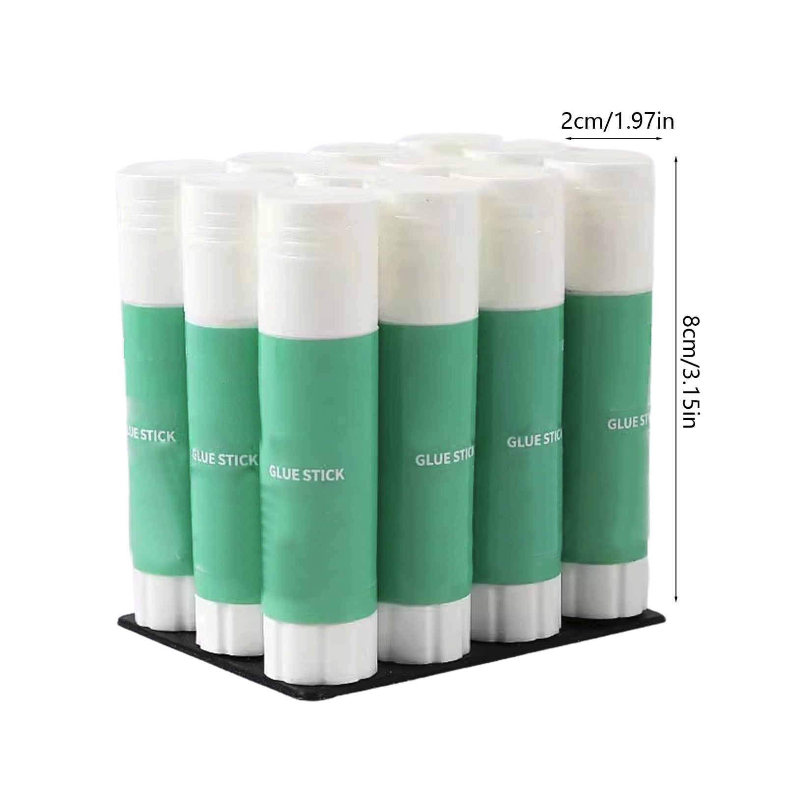 Glue Sticks Bulk Pack 12 Count | 0.32 oz Each | Multicolor | All Purpose | White Glue | Dries Clear | Clean Finish | Smooth Application | Crafts DIY Office Home | Plastic | 8x2x2cm