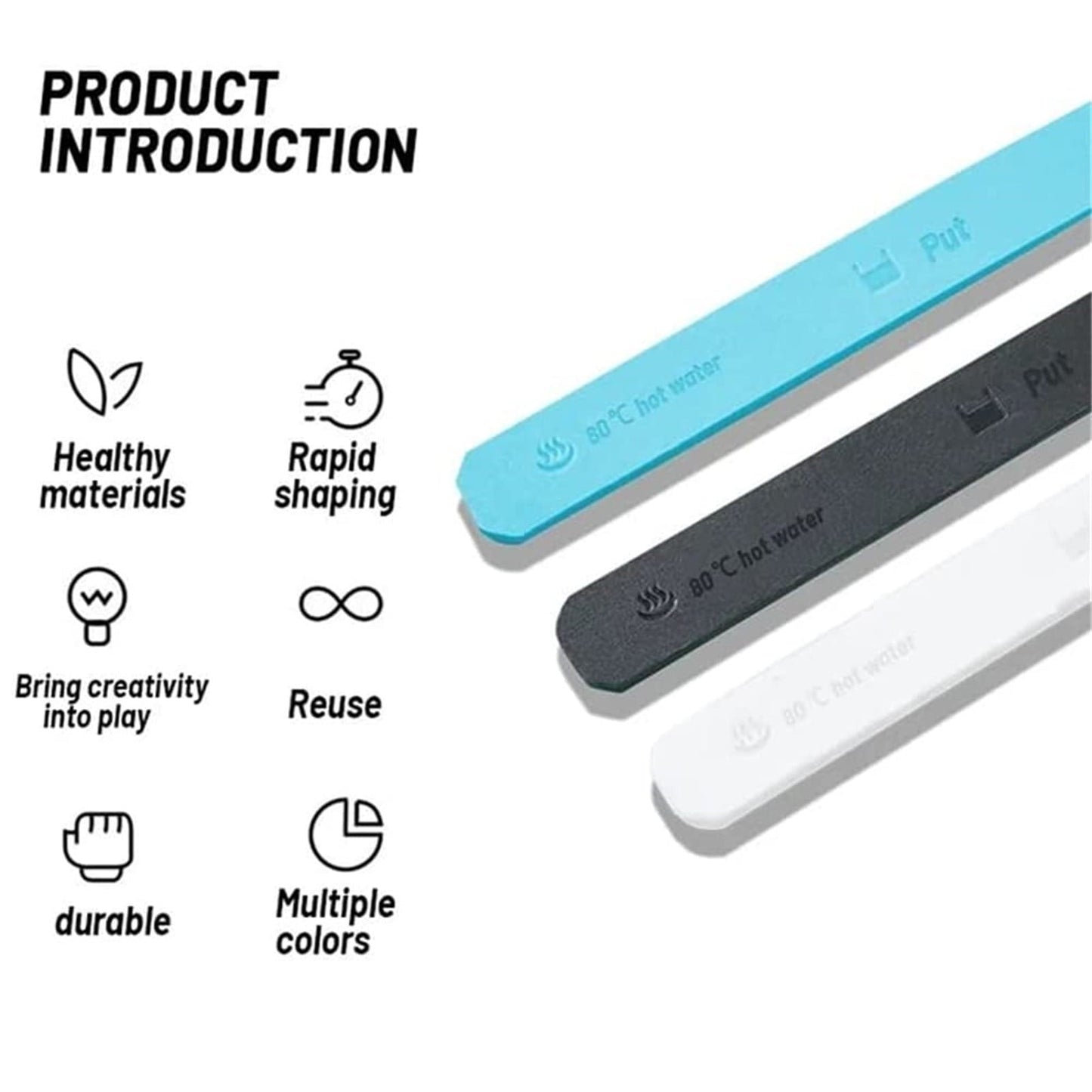 Multi-Purpose Moldable Glue Stick - DIY Plastic Repair Kit - Heatable Softening Rubber Strip for Fixing and Crafting