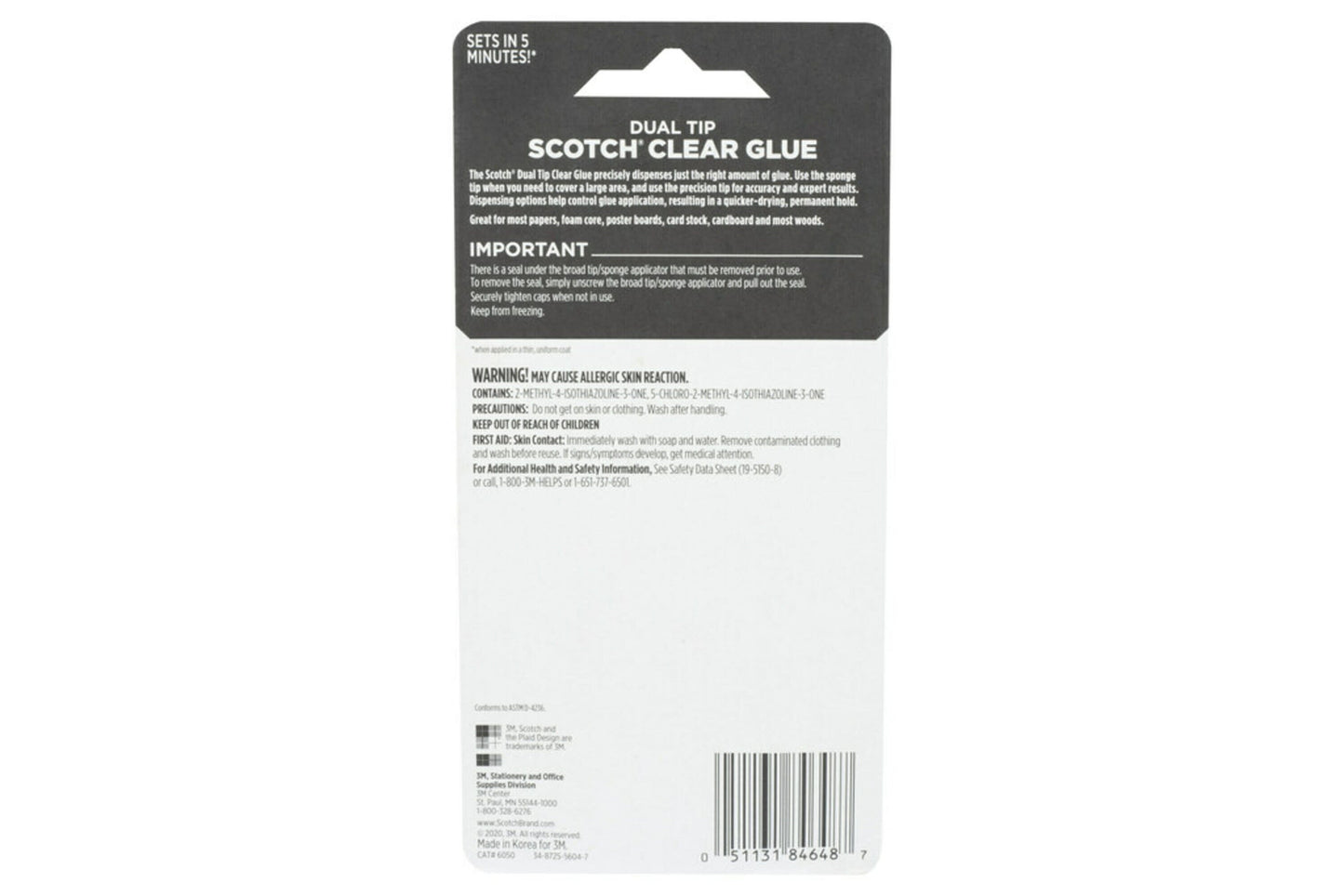 3M Scotch Clear Glue with 2-Way Applicator, 1.6 oz.
