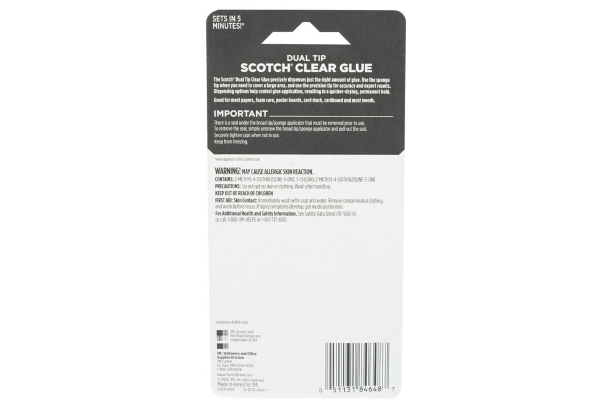 3M Scotch Clear Glue with 2-Way Applicator, 1.6 oz.